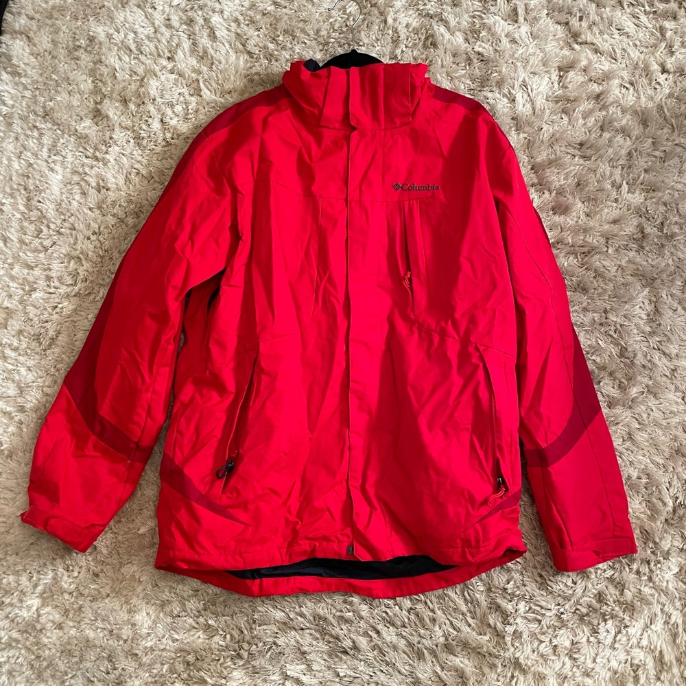 Columbia sportswear mens red coat size large